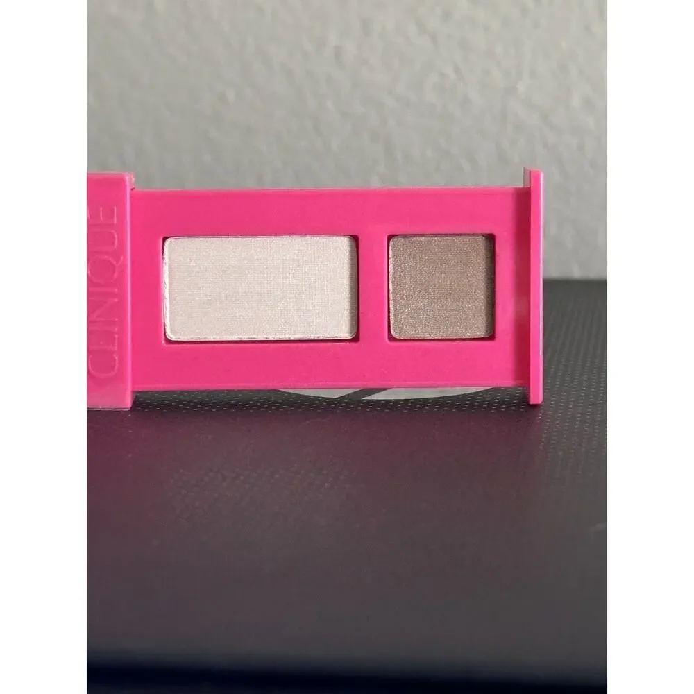CLINIQUE All About Shadow Duo - Ivory Bisque Bronze Satin .06oz / 1.7g New!